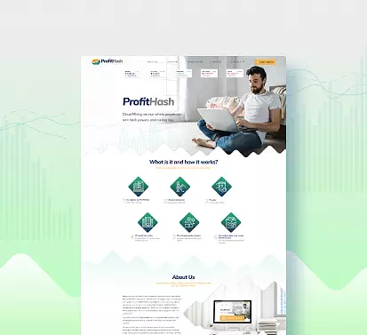Разработка дизайна главной страницы «ProfitHash»